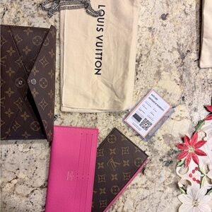 Louis Vuitton Monogram Brown and Pink Wallet